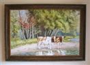 Cows By The Lake - Framed Finally